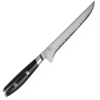 Yaxell Keukenmes uitbeenmes 150 mm - roestvrij staal - drielaags lemmet - zwart - vlees uitbenen Yaxell Keukenmes uitbeenmes 150 mm - roestvrij staal - drielaags lemmet - zwart - vlees uitbenen