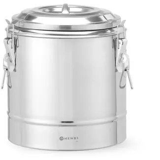 HENDI Warmhoud transportcontainer - roestvast staal - 11 liter - 30x34,5 cm - zilver - horeca