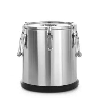 HENDI Isoleervat - 18/8 RVS - 15 liter - diameter 33 cm, hoogte 28 cm - zilver - horeca