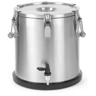 HENDI Thermocontainer roestvast staal met kraan 20 liter ⌀330x360 mm zilver voor catering