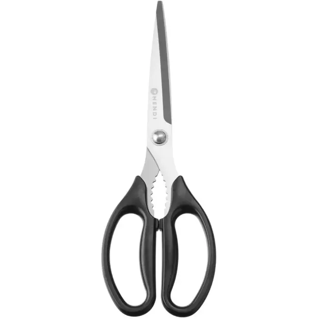 HENDI keukenschaar - roestvast staal - notenkraker - 25,2 cm - zwart - voor kruiden en gevogelte