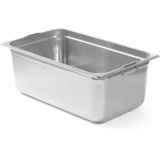 HENDI Gastronormbak rvs 18/10 - intrekbare handgrepen - GN 1/1 - 53x32,5x10 cm - 14 liter