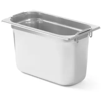 HENDI Gastronormbak GN 1/3 - RVS - intrekbare handgrepen - 32,5x17,6x10 cm - horeca - zilver