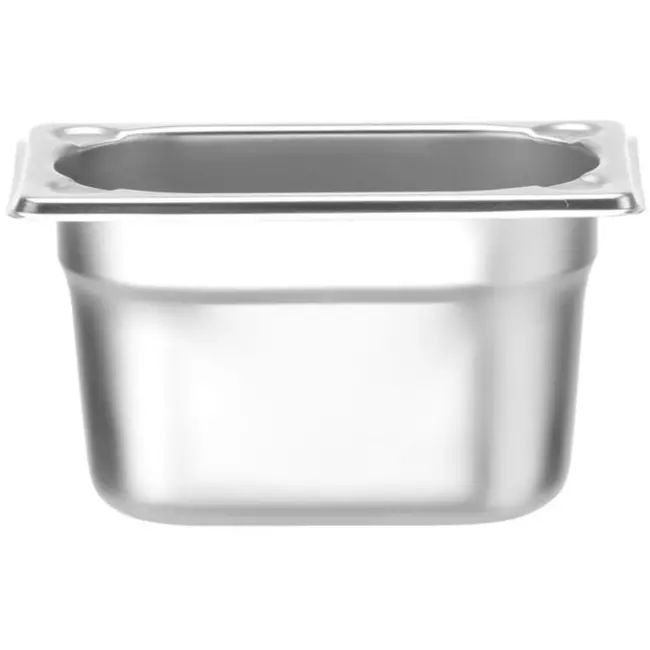 HENDI Gastronormbak GN 1/9 - RVS - 1,3 liter - 15 cm hoog - zilver - oven en au-bain-marie