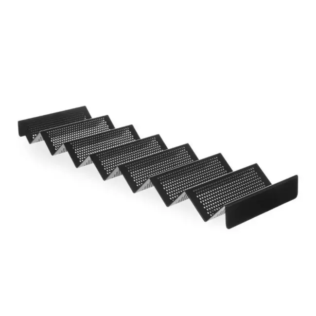 HENDI Broodjeshouder aluminium geperforeerd 58x17x4 cm zwart bakkerij en horeca 7 broodjes