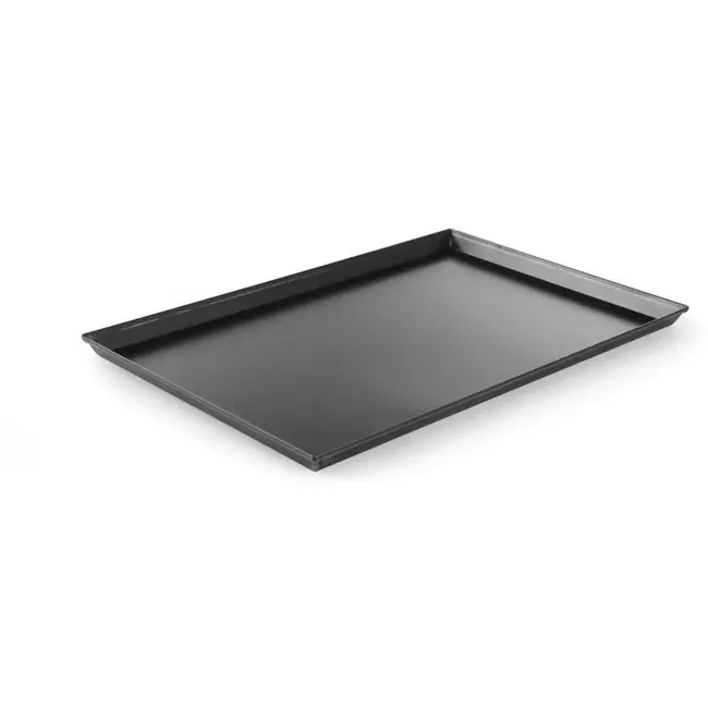 HENDI Pizzapan rechthoekig - blauwstaal - 60x40x2,5 cm - voor gelijkmatig bakken - pizzeria