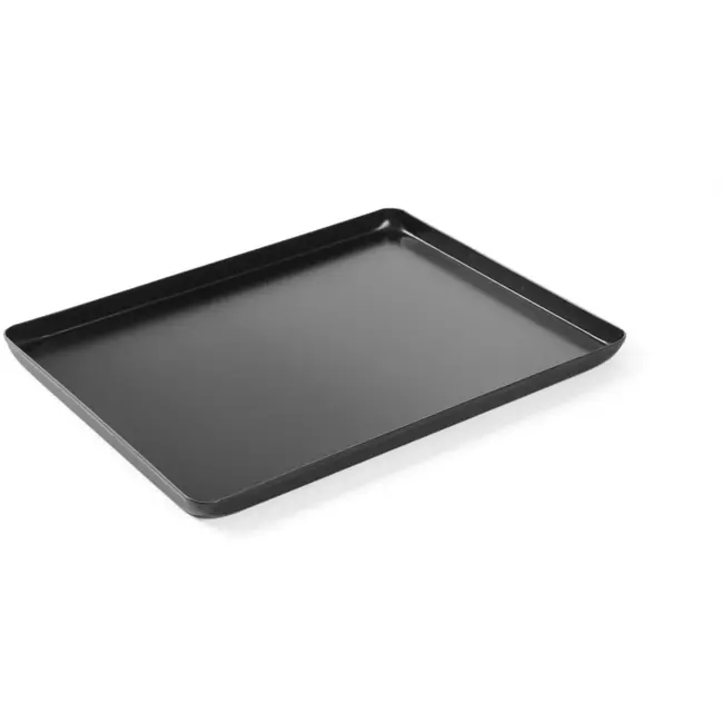HENDI presentatieblad voor gebak - aluminium - 400x300x(H)20 mm - zwart - horeca en bakkerij