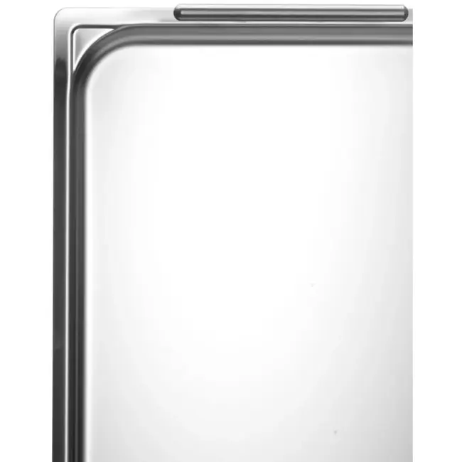 HENDI Dienblad rechthoekig - 53 x 32,5 x 7 cm - roestvast staal - met handgrepen - zilverkleurig - serveren en presenteren - horeca en catering