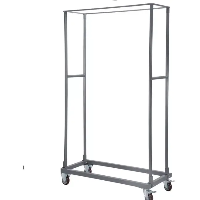 AmerBox stoelenkar - gepoedercoat koolstofstaal - 114 x 49,2 x 189,5 cm - transport, opslag en bescherming - voor 25 stoelen - 2 vaste en 2 zwenkwielen met remmen