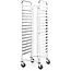 HENDI Afruimwagen roestvast staal - 15 niveaus voor transport van bakken 600x400 mm - 470x620x1735 mm - zilver - professionele keuken
