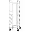 HENDI Afruimwagen roestvast staal - 15 niveaus voor transport van bakken 600x400 mm - 470x620x1735 mm - zilver - professionele keuken
