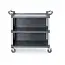 AmerBox Serveerwagen groot - polypropyleen - 3 bladen met zijpanelen - 101x50x96 cm - horeca