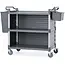 AmerBox Serveerwagen groot - polypropyleen - 3 bladen met zijpanelen - 101x50x96 cm - horeca