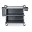 AmerBox Serveerwagen groot - polypropyleen - 3 bladen met zijpanelen - 101x50x96 cm - horeca
