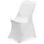 HENDI stoelhoes - polyester-elastaan tricot - strijkvrij, rekbaar, machinewasbaar - 54x44x(h)84 cm - wit - voor evenementen en horeca