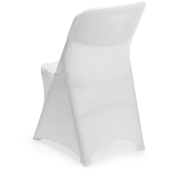 HENDI stoelhoes - polyester-elastaan tricot - strijkvrij, rekbaar, machinewasbaar - 54x44x(h)84 cm - wit - voor evenementen en horeca