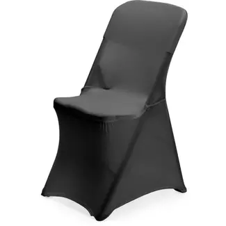 HENDI stoelhoes - tricot polyester met elastaan - strijkvrij en elastisch - 54 x 44 x 84 cm - zwart - voor horeca en evenementen