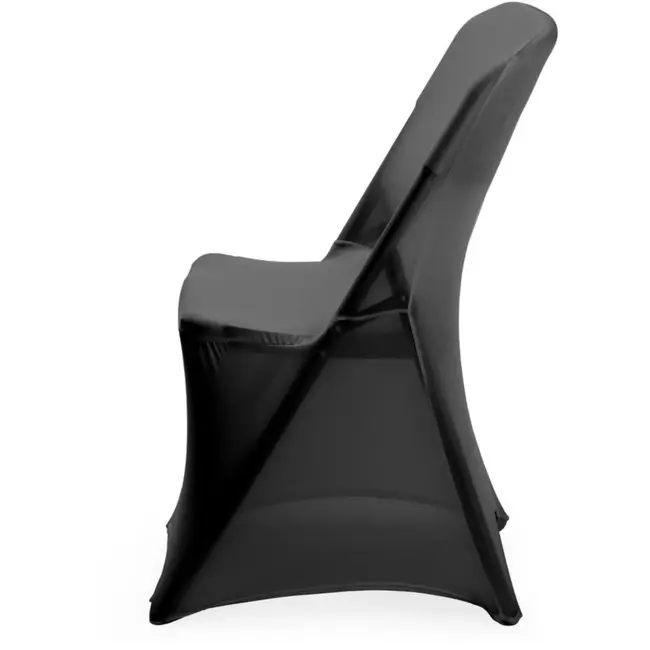 HENDI stoelhoes - tricot polyester met elastaan - strijkvrij en elastisch - 54 x 44 x 84 cm - zwart - voor horeca en evenementen