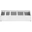 HENDI gastronormhouder - roestvast staal - 5 compartimenten, antislip en optionele wandmontage - 74,5 x 24,5 x 21,5 cm - zilverkleurig - voor gastronormbakken
