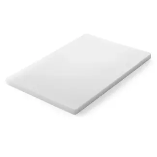 HENDI HDPE snijplank 600 x 400 x 20 mm wit met antislipvoeten