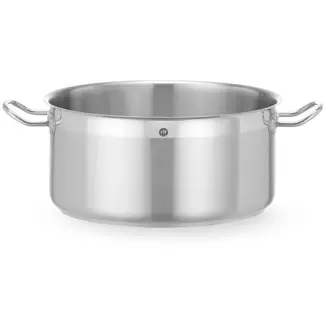 HENDI Kookpan laag - roestvast staal - 12 liter - diameter 32 cm x hoogte 15,6 cm - zilver - zonder deksel - alle warmtebronnen
