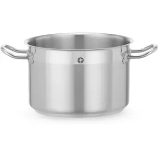 HENDI Kookpan middelhoog - roestvast staal - inductiebodem - zonder deksel - 4 liter - diameter 20 cm x 13,6 cm - zilver - voor alle warmtebronnen