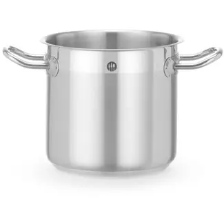 HENDI Kookpan hoog - roestvast staal met aluminium meerlagenbodem - zonder deksel - 16 x 15,6 cm - 3 liter - zilver - voor alle warmtebronnen inclusief inductie