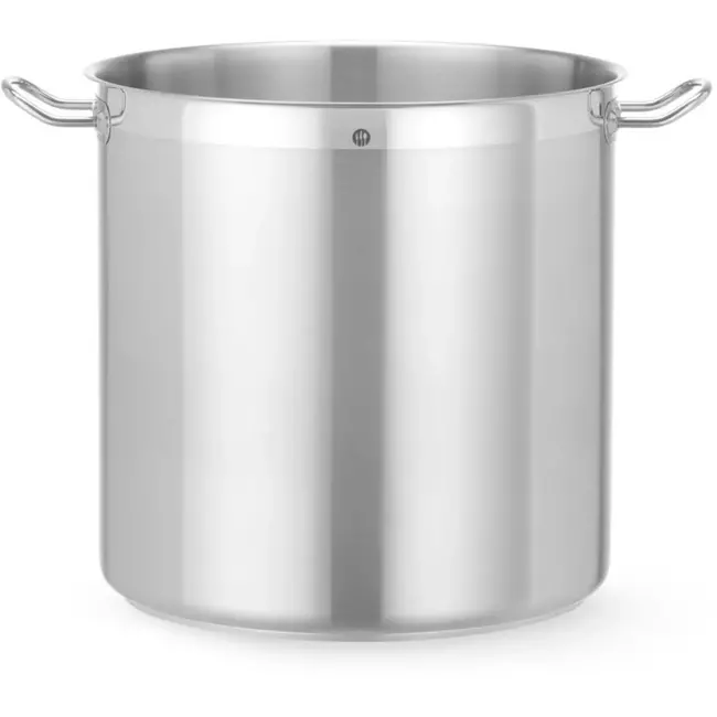 HENDI Kookpan hoog - roestvast staal met aluminium sandwichbodem - 36,5 liter, diameter 36 cm - zonder deksel, inductiegeschikt - zilver - horeca