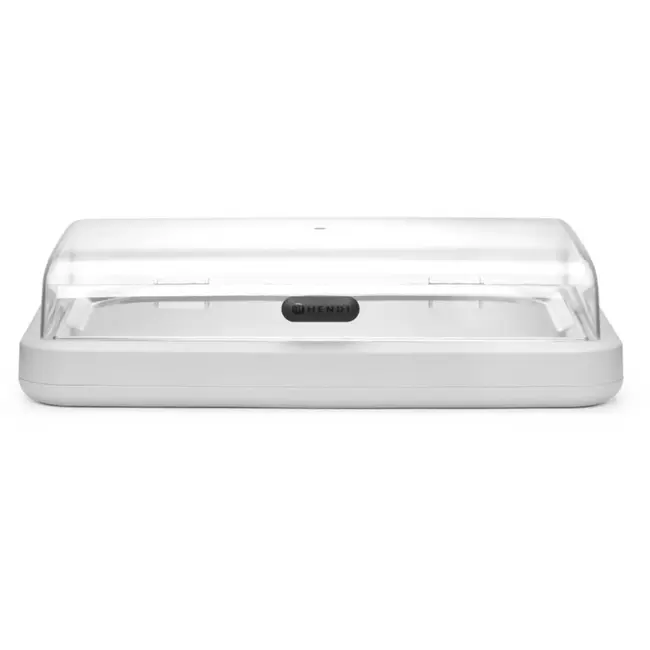 HENDI Koeldisplay GN 1/1 - kunststof, rvs bak, koelelement - 59,3x38,9x14,7 cm - wit buffet