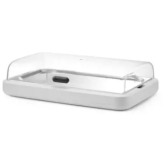 HENDI Koeldisplay GN 1/1 - kunststof, rvs bak, koelelement - 59,3x38,9x14,7 cm - wit buffet