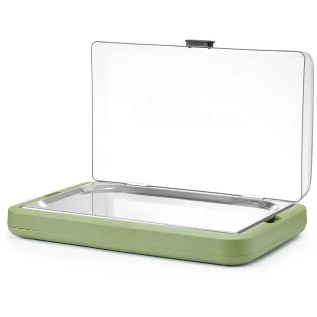 HENDI Koelvitrine GN 1/1 - polypropyleen, rvs, koelelement - 59,3x38,9x14,7 cm - groen - buffet
