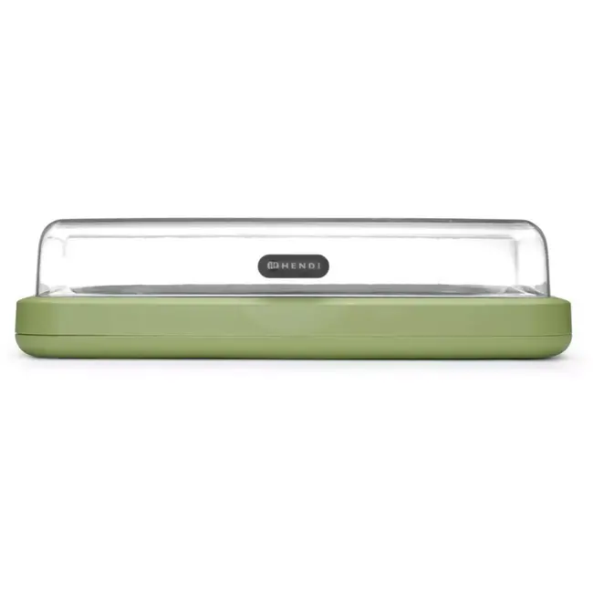 HENDI Koelvitrine GN 1/1 - polypropyleen, rvs, koelelement - 59,3x38,9x14,7 cm - groen - buffet