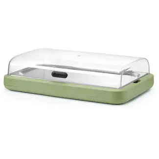 HENDI Koelvitrine GN 1/1 - polypropyleen, rvs, koelelement - 59,3x38,9x14,7 cm - groen - buffet