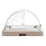 HENDI Koelvitrine met roldeksel - 46x35,5x22 cm - ABS, PET en rvs - beige - koelen voor buffet