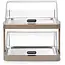 HENDI Dubbele koelvitrine met roldeksels, 2 niveaus - 48 x 35,5 x 48 cm - ABS/PET met koelelementen, inclusief rvs schalen 40 x 30 cm - beige - voor horecabuffet