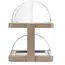 HENDI Dubbele koelvitrine met roldeksels, 2 niveaus - 48 x 35,5 x 48 cm - ABS/PET met koelelementen, inclusief rvs schalen 40 x 30 cm - beige - voor horecabuffet