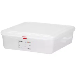 HENDI GN 1/1 container polypropyleen met deksel 53x32,5x20 cm transparant voor voedselopslag