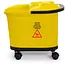 HENDI Dweilemmer met wringer op zwenkwielen - polypropyleen - 16 liter - 40,5x29,6x34 cm - geel - voor professioneel vloeronderhoud in horeca en schoonmaak