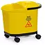 HENDI Dweilemmer met wringer op zwenkwielen - polypropyleen - 16 liter - 40,5x29,6x34 cm - geel - voor professioneel vloeronderhoud in horeca en schoonmaak