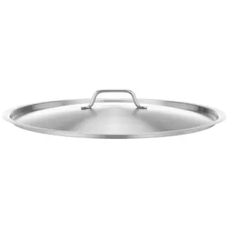 HENDI Pannendeksel - roestvast staal 18/8 - warmtebehoud en spatbescherming - 45 cm diameter, 6,8 cm hoog - zilverkleurig - professionele keukens