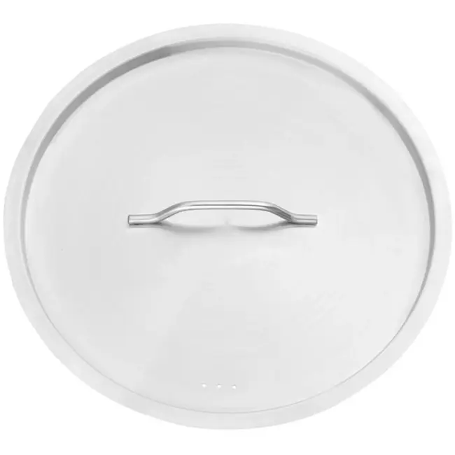 HENDI Lage RVS kookpan 8,5 liter met deksel en gaten, Ø 32 cm