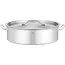 HENDI Kookpan laag met deksel - rvs sandwichbodem - 38,0x13,9 cm - 15,8 l - zilver - inductie