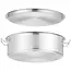 HENDI Kookpan laag met deksel - rvs sandwichbodem - 38,0x13,9 cm - 15,8 l - zilver - inductie