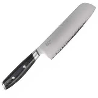 Yaxell Japanse nakiri groentemes 18 cm - VG10 roestvrij staal - zwart - groenten snijden