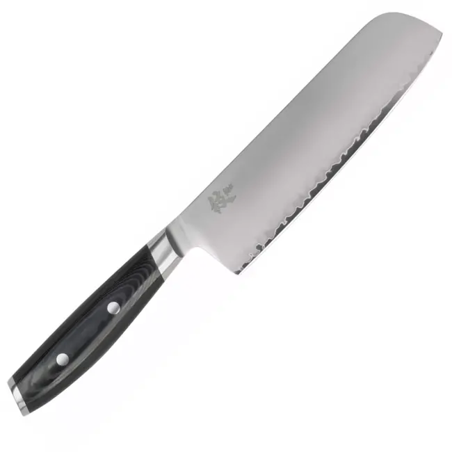 Yaxell Japanse nakiri groentemes 18 cm - VG10 roestvrij staal - zwart - groenten snijden