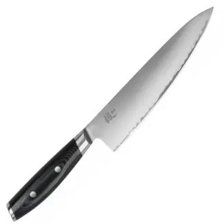 Yaxell Japans koksmes - VG10 staal - 20 cm - zwart - voor precies snijden van groente en vlees