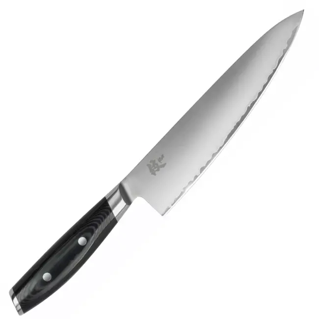 Yaxell Japans koksmes - VG10 staal - 20 cm - zwart - voor precies snijden van groente en vlees