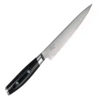 Yaxell Vleesmes 18 cm - VG10 roestvrij staal, 3-laags - zwart - trancheren, snijden - voor vlees