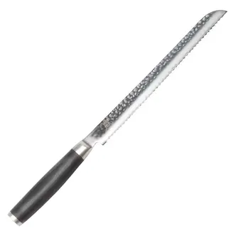 Yaxell Taishi Broodmes 25 cm – VG-10 Staal – Hardheid 61 HRC – Tsuchime Afwerking – Gehamerd Lemmet – Zwart Pakka Beukenhout Handvat Yaxell Taishi Broodmes 25 cm – VG-10 Staal – Hardheid 61 HRC – Tsuchime Afwerking – Gehamerd Lemmet – Zwart Pakka Beukenhout Handvat