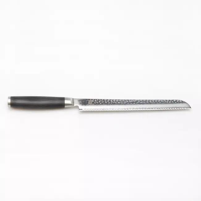 Yaxell Taishi Broodmes 25 cm – VG-10 Staal – Hardheid 61 HRC – Tsuchime Afwerking – Gehamerd Lemmet – Zwart Pakka Beukenhout Handvat